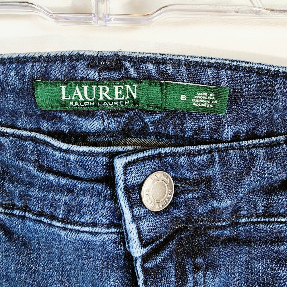Lauren Ralph Lauren Women's Size 8 Premier Skinny‎ Cropped Embroidered Jeans - Picture 6 of 15